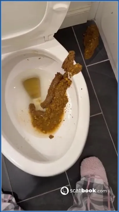 Bossy Delilah et le gâchis obscène dans la salle de bain - vidéo scato