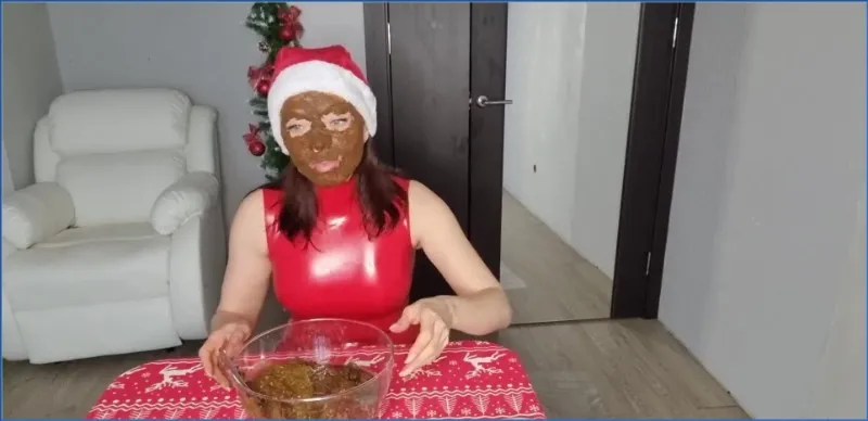 Scatlina: La salope de Noël avec 22 charges de scato - Partie 1 - vidéo scato