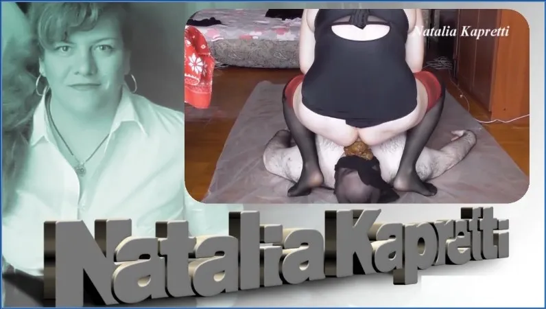 Natalia Kapretti s'éclabousse dans le scato et se gave goulûment - vidéo fétiche